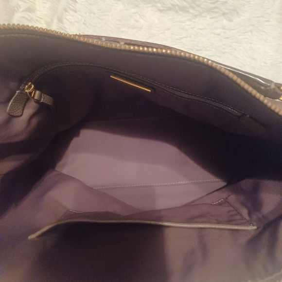 LUXURY!!!!TORY BURCH TAUPE PEBBLED SHOULDER BAG EUC 🥰 12 X 11 - Picture 7 of 8